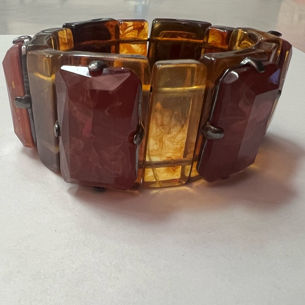 Marc Jacobs Chunky Amber and Reddish-Brown Bracelet